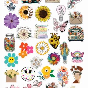 Pack Of 31 precut Beautiful Floral Stickers for laptops, notebooks, water bottles, decoration