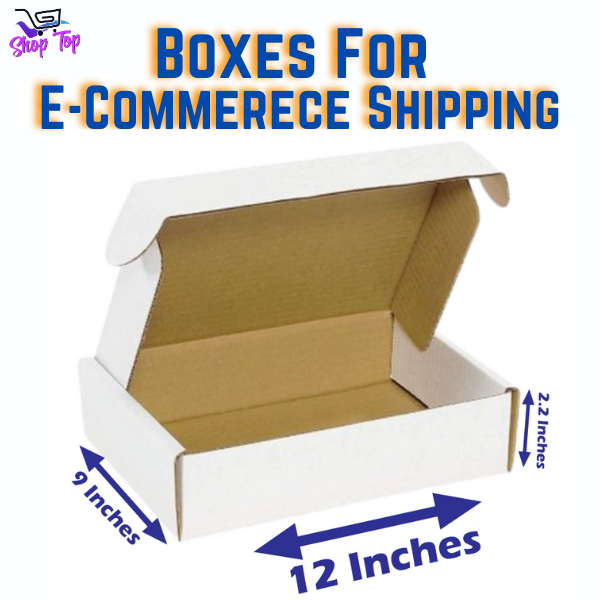 Hard Card Boxes For Courier Shipping & Gift Packing (12 x 9 x 2.2 Inches)