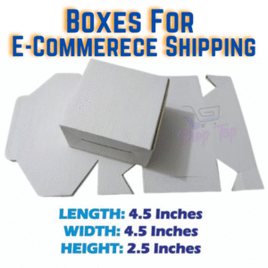 3-PLY White Hard Card Ecommerece Packing Boxes Size In Inches (4.5x4.5x2.5) For Shipment & Courier Pack Of 10 Boxes.