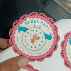 1 Inch Precut Stickers – 140 Pieces, Any Shape, Custom Design