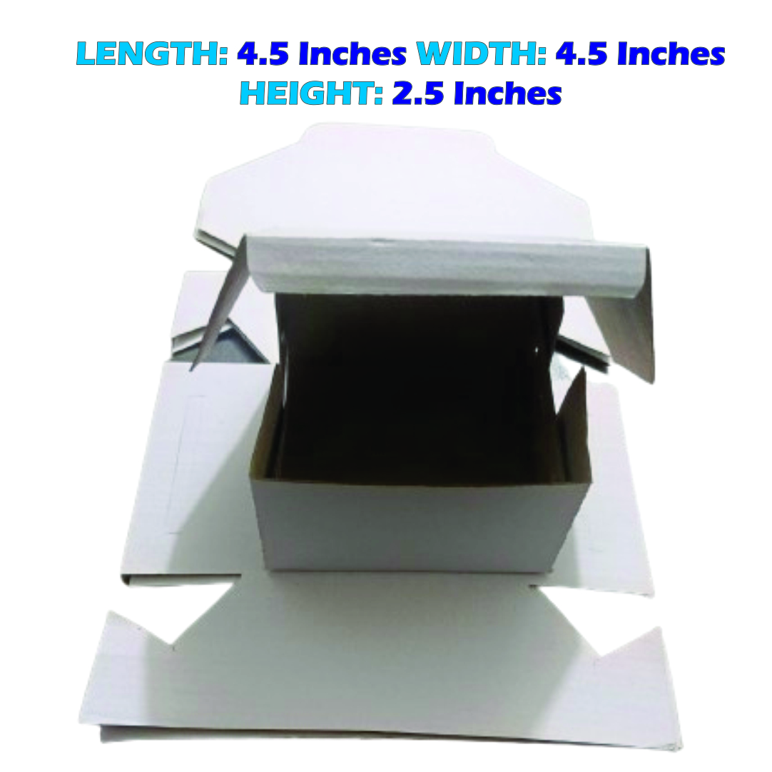 3-PLY White Hard Card Ecommerece Packing Boxes Size In Inches (4.5x4.5x2.5) For Shipment & Courier Pack Of 10 Boxes. - Image 3
