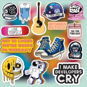Pack of 14 Precut Tech & Space Stickers