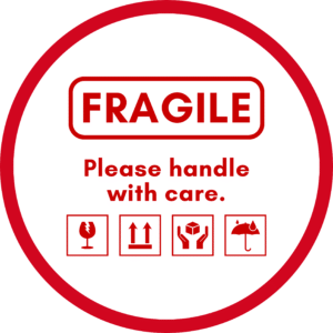 60-Pcs 2-Inch Round Fragile Stickers - High-Quality Stickers for Safe Shipping by  Shop Top