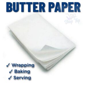 Pack Of 50 Butter Paper For Wrapping, Baking & Serving. Wrapping Butter Paper