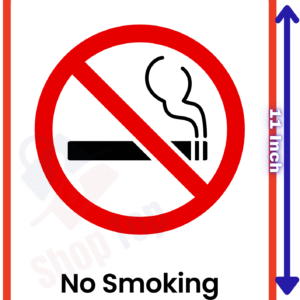 No Smoking Self Adhesive Sticker Size 8x10 Inches