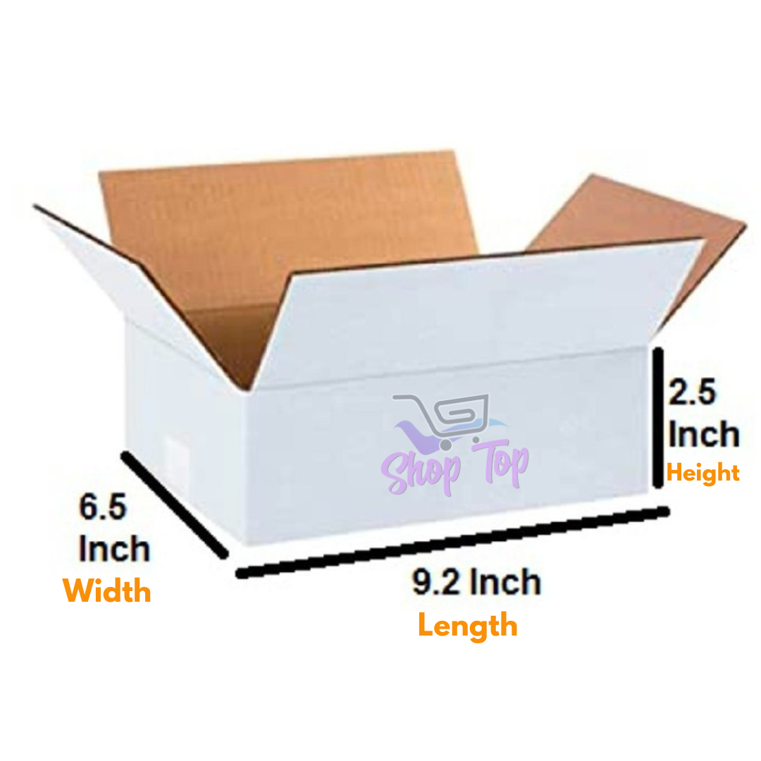 10 Pcs - White Packaging Boxes 3-ply Size 9.2 Inch x 6.5 Inch x 2.5 Inch - For E-commerce Shipping Box - Image 2