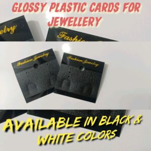 25-50 SMALL JEWELRY CARDS FOR EARRINGS EAR STUDS RINGS BRACELETS NECKLACES & MORE GLOSSY PLASTIC