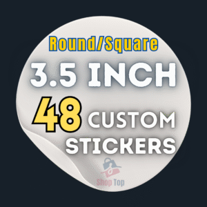 48 Custom Stickers Any Shape 3.5 Inch For Product Labels and Brand Logo