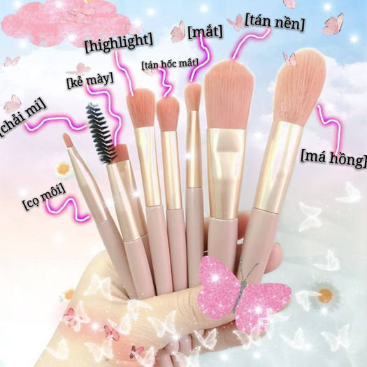 Imported Makeup Brushes Mini Size 8 Pieces Guaranteed High Quality - Image 2