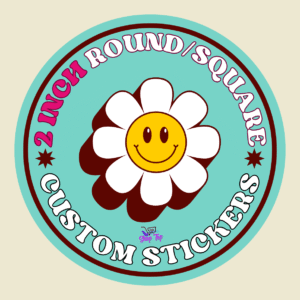 80 - Pcs 2-Inch Round/Square Stickers - High-Quality Stickers