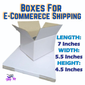 3-PLY White Hard Card Ecommerece Packing Boxes Size In Inches (7x5.5x4.5) For Shipment & Courier Pack Of 10 Boxes.