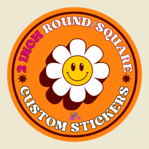 60 - Pcs 2-Inch Round/Square Stickers - High-Quality Stickers