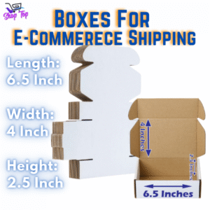E-commerce Shipping White Boxes Size (6.5"x4"x2.5") Pack Of 20 Boxes