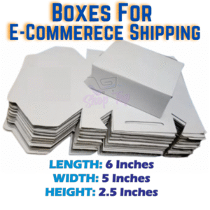 3-PLY White Hard Card Ecommerece Packing Boxes Size In Inches (6x5x2.5) For Shipment & Courier Pack Of 10 Boxes.