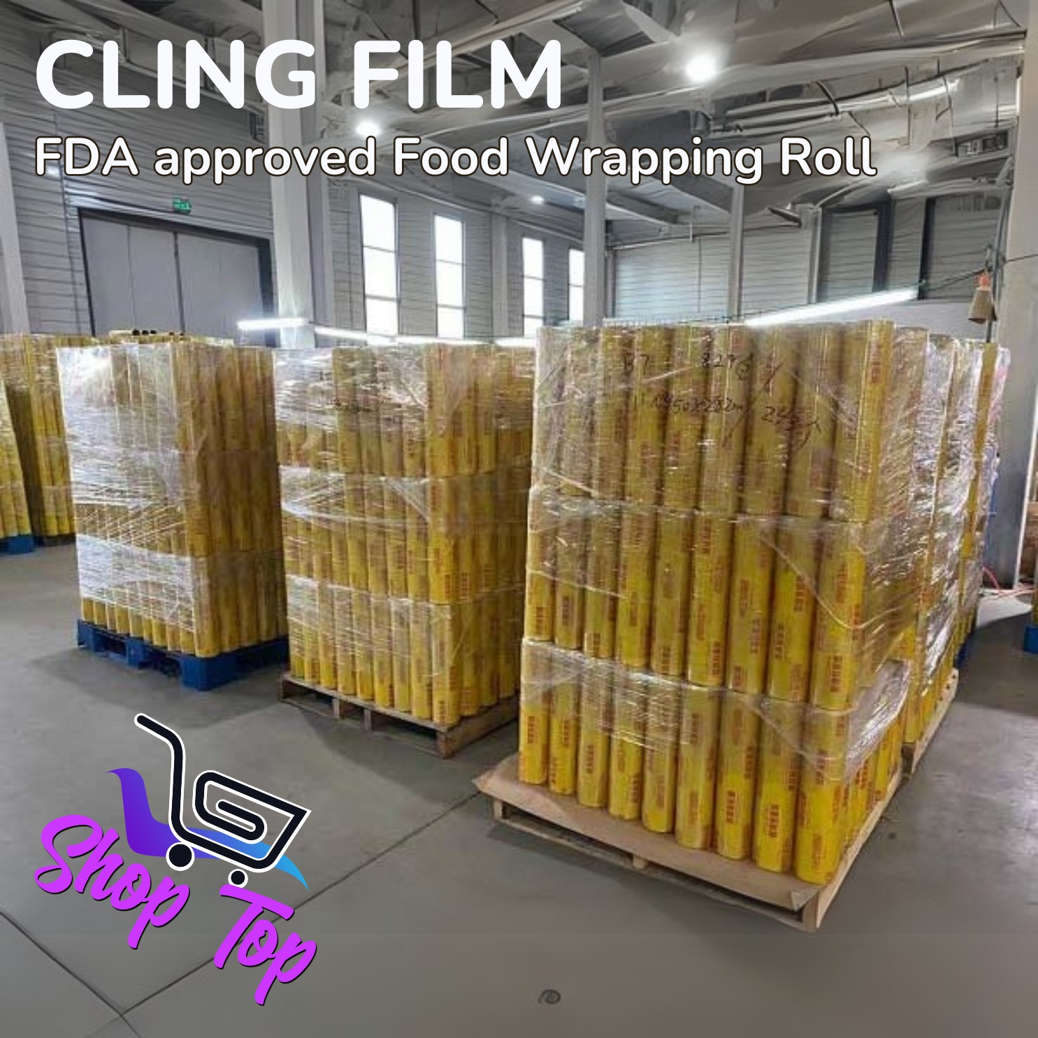 18 Inches (45cm) Wide x 50 Meters Long FDA Approved Cling Film Roll by Shoptop - Food Grade Plastic Wrap for Safe Food Packing, Freezer & Freshness Storage - Image 6
