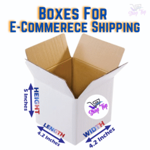 10 Pcs White Hard Card Flat Boxes For High Strength Packing Size (4.2 x 4.2 x 5 Inches)
