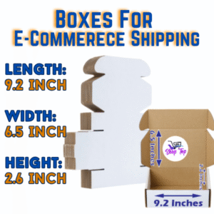 3-PLY White Hard Card Ecommerece Packing Boxes Size In Inches (9.2x6.5x2.6) For Shipment & Courier Pack Of 10 Boxes.